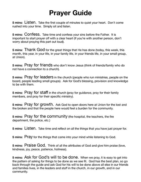 small group prayer guide